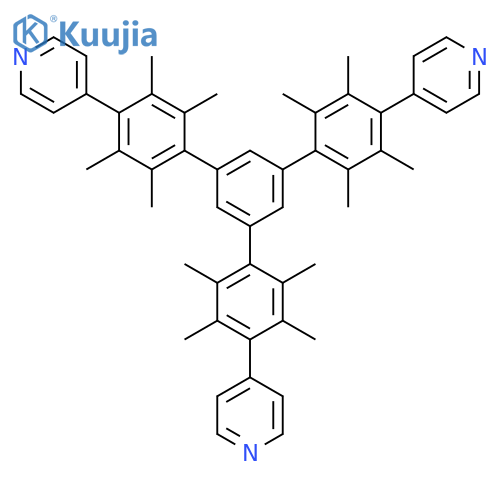 Pyridine, 4,4'-[2,2'',3,3'',5,5'',6,6''-octamethyl-5'-[2,3,5,6-tetramethyl-4-(4-pyridinyl)phenyl][1,1':3',1''-terphenyl]-4,4''-diyl]bis- structure