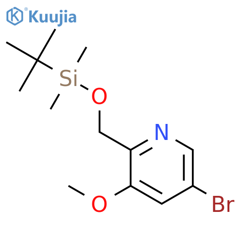 5-Bromo-2-((tert-butyldimethylsilyloxy)methyl)-3-methoxypyridine structure