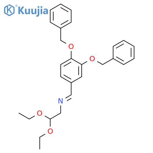 Ethanamine, N-[[3,4-bis(phenylmethoxy)phenyl]methylene]-2,2-diethoxy- structure