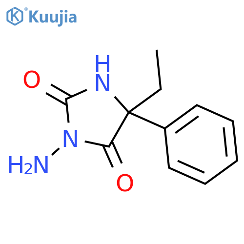 3-Amino-5-ethyl-5-phenylimidazolidine-2,4-dione structure