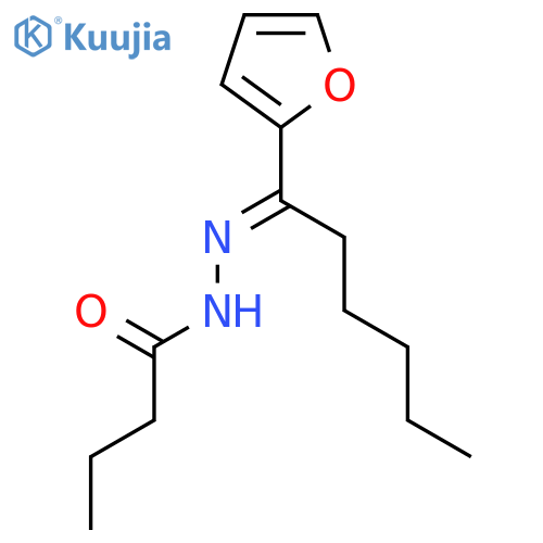Butanoic acid, [1-(2-furanyl)hexylidene]hydrazide structure