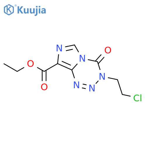 Ethyl 3-(2-chloroethyl)-4-oxo-3,4-dihydroimidazo[5,1-d][1,2,3,5]tetrazine-8-carboxylate structure