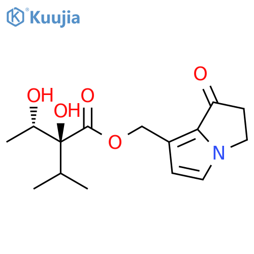 Butanoic acid, 2,3-dihydroxy-2-(1-methylethyl)-, (2,3-dihydro-1-oxo-1H-pyrrolizin-7-yl)methyl ester, (2S,3S)- structure