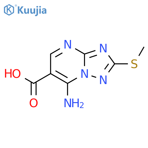 7-Amino-2-(methylsulfanyl)1,2,4triazolo-1,5-apyrimidine-6-carboxylic Acid structure
