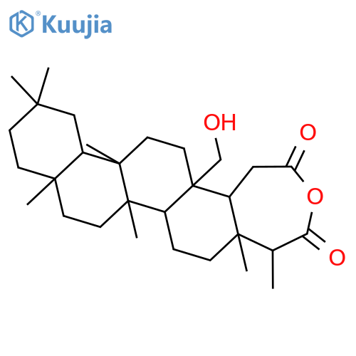 (5R,5aS,7aR,7bR,9aR,13aR,13bS,15aR,15bR)-icosahydro-15a-(hydroxymethyl)-5,5a,7b,9a,12,12,13b-heptamethylchryseno[1,2-d]oxepine-2,4-dione structure
