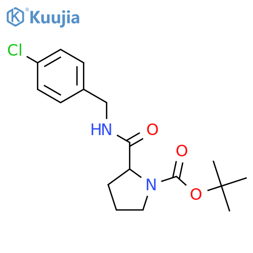 (R)-tert-Butyl 2-((4-chlorobenzyl)carbamoyl)pyrrolidine-1-carboxylate structure