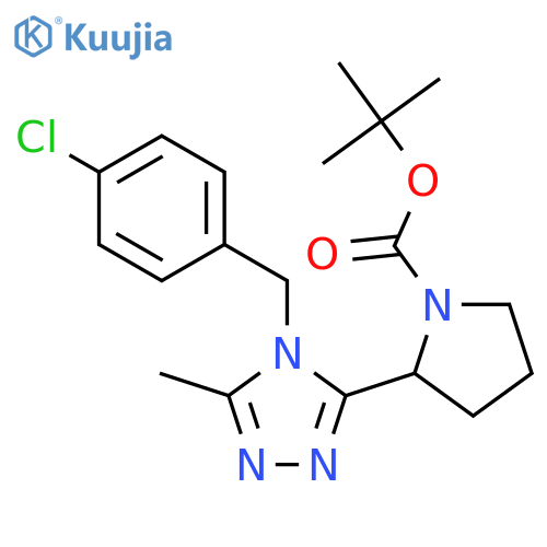 (R)-tert-Butyl 2-(4-(4-chlorobenzyl)-5-methyl-4H-1,2,4-triazol-3-yl)pyrrolidine-1-carboxylate structure