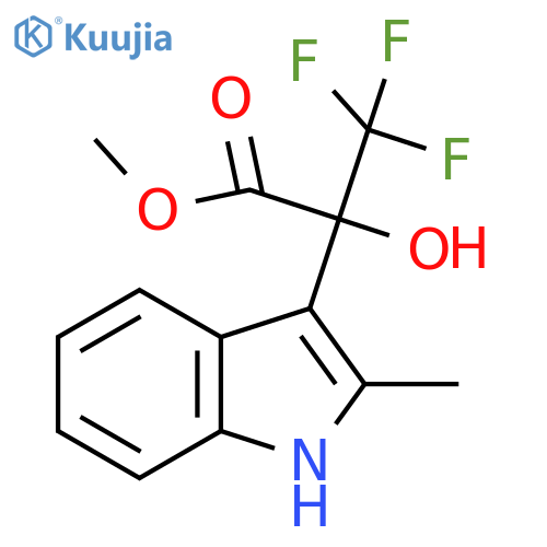Methyl 3,3,3-trifluoro-2-hydroxy-2-(2-methyl-1H-indol-3-yl)propanoate structure