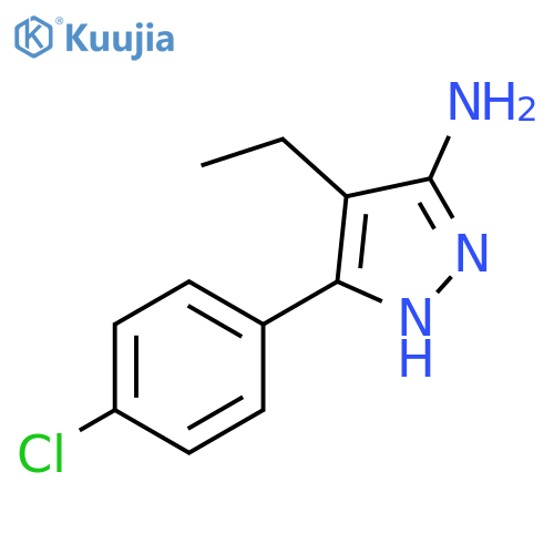 3-(4-chlorophenyl)-4-ethyl-1H-pyrazol-5-amine structure