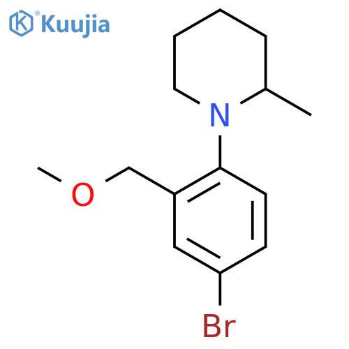 1-(4-Bromo-2-(methoxymethyl)phenyl)-2-methylpiperidine structure