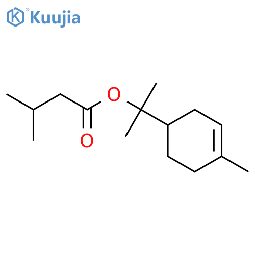 Butanoic acid,3-methyl-, 1-methyl-1-(4-methyl-3-cyclohexen-1-yl)ethyl ester structure