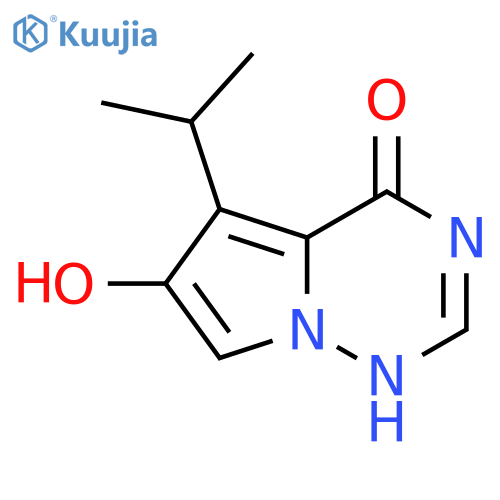 6-hydroxy-5-(propan-2-yl)-3H,4H-pyrrolo[2,1-f][1,2,4]triazin-4-one structure