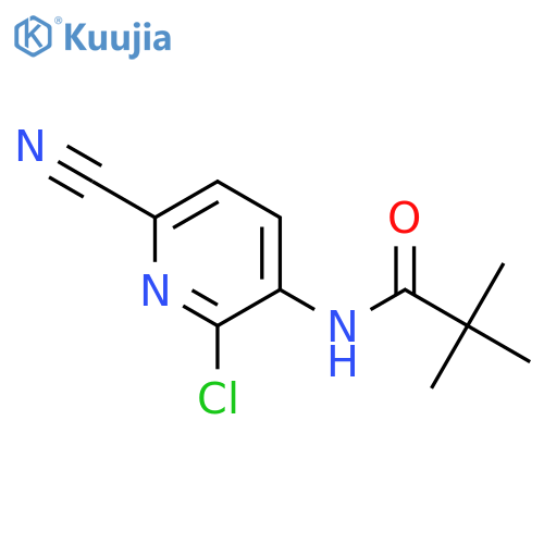 N-(2-Chloro-6-cyanopyridin-3-yl)pivalamide structure
