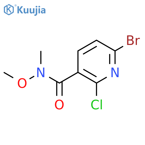 6-Bromo-2-chloro-N-methoxy-N-methylnicotinamide structure