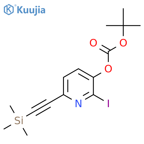 tert-Butyl 2-Iodo-6-((trimethylsilyl)ethynyl)pyridin-3-yl Carbonate structure