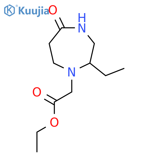 Ethyl (2-ethyl-5-oxo-1,4-diazepan-1-yl)acetate structure