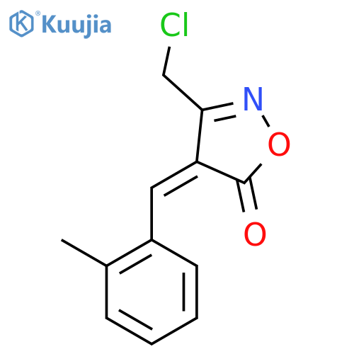 (4E)-3-(Chloromethyl)-4-(2-methylbenzylidene)-isoxazol-5(4H)-one structure