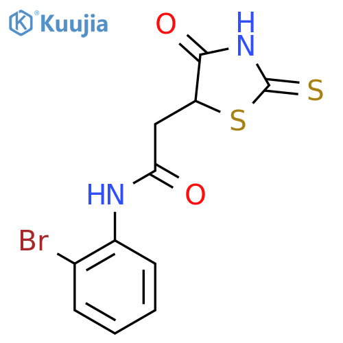 N-(2-Bromophenyl)-2-(2-mercapto-4-oxo-4,5-dihydro-1,3-thiazol-5-yl)acetamide structure