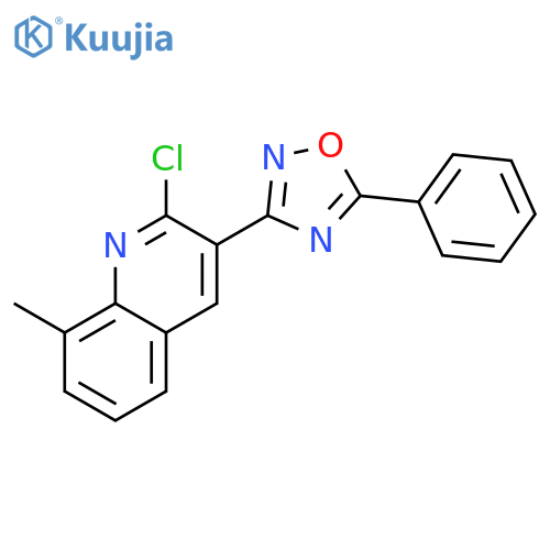 2-Chloro-8-methyl-3-(5-phenyl-1,2,4-oxadiazol-3-yl)quinoline structure