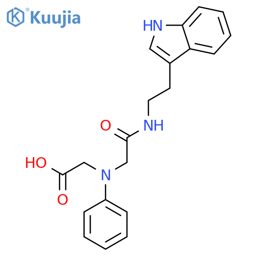[(2-{[2-(1H-Indol-3-yl)ethyl]amino}-2-oxoethyl)-(phenyl)amino]acetic acid structure