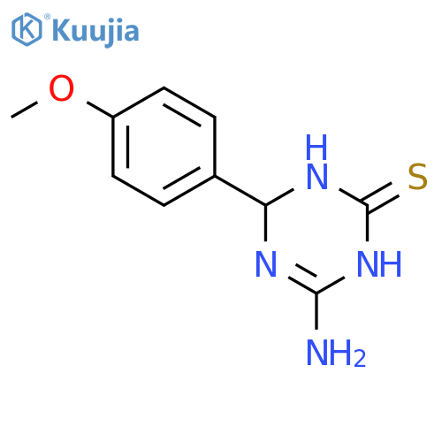 4-Amino-6-(4-methoxyphenyl)-1,6-dihydro-1,3,5-triazine-2-thiol structure