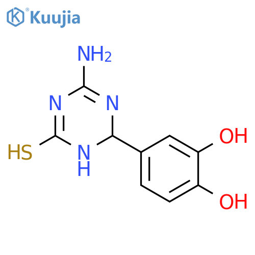 4-(4-Amino-6-mercapto-1,2-dihydro-1,3,5-triazin-2-yl)benzene-1,2-diol structure