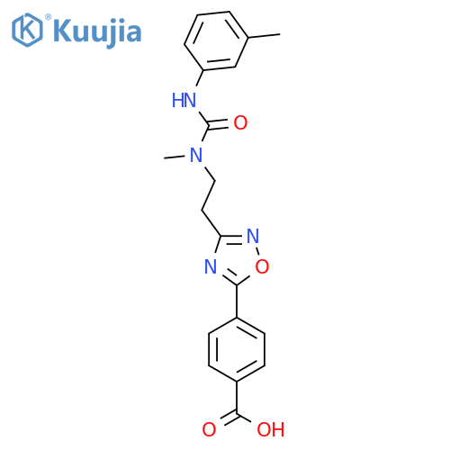 4-{3-2-(Methyl{(3-methylphenyl)aminocarbonyl}-amino)ethyl-1,2,4-oxadiazol-5-yl}benzoic Acid structure