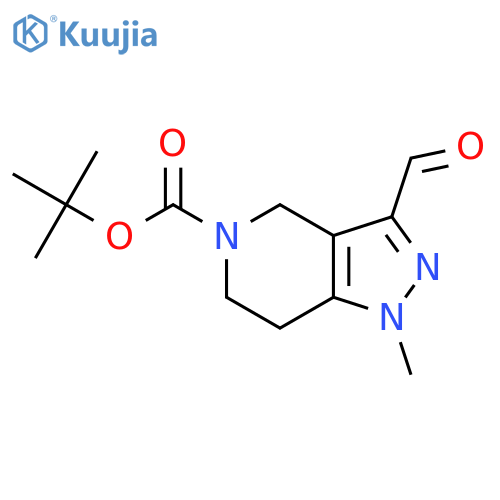 tert-Butyl 3-formyl-1-methyl-1,4,6,7-tetrahydro-5H-pyrazolo4,3-cpyridine-5-carboxylate structure
