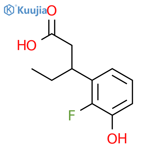 3-(2-Fluoro-3-hydroxyphenyl)pentanoic Acid structure