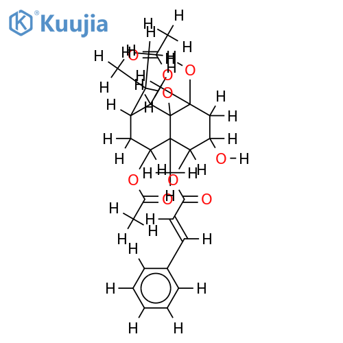 1alpha-cinnamoyloxy-6beta,9beta-diacetoxy-2beta,4beta-dihydroxydihydro-beta-agarofuran structure