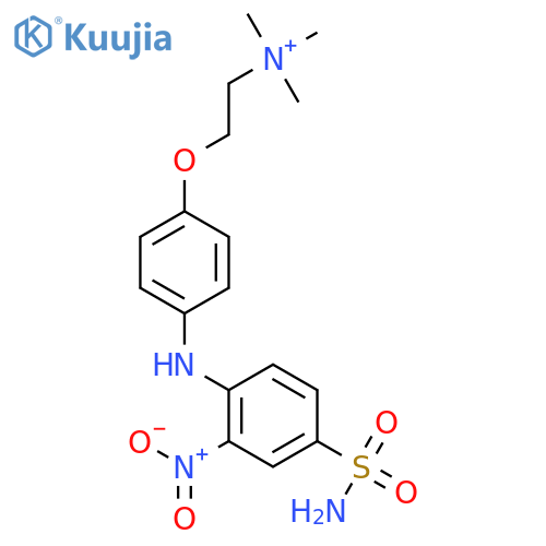 Ethanaminium,2-[4-[[4-(aminosulfonyl)-2-nitrophenyl]amino]phenoxy]-N,N,N-trimethyl- structure