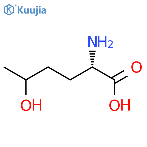 (2S)-2-amino-5-hydroxyhexanoic acid structure