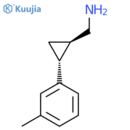 rac-(1R,2R)-2-(3-methylphenyl)cyclopropylmethanamine structure