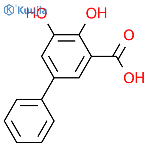 4,5-Dihydroxy-3-biphenylcarboxylic acid structure