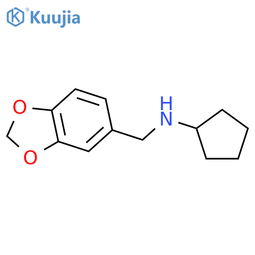 N-[(2H-1,3-benzodioxol-5-yl)methyl]cyclopentanamine structure