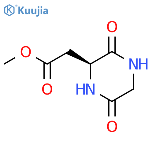 methyl 2-(2S)-3,6-dioxopiperazin-2-ylacetate structure