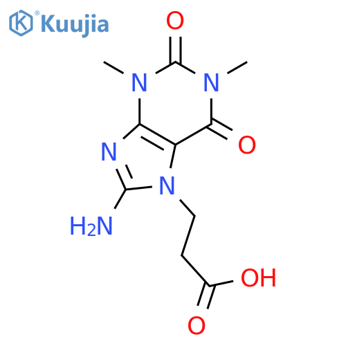 7H-Purine-7-propanoic acid, 8-amino-1,2,3,6-tetrahydro-1,3-dimethyl-2,6-dioxo- structure