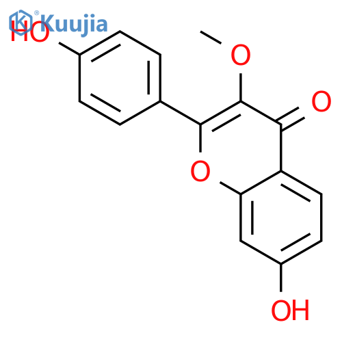 4',7-dihydroxy-3-methoxyflavone structure
