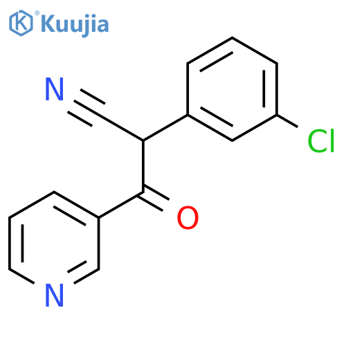 2-(3-Chlorophenyl)-2-cyano-1-(3-pyridinyl)-1-ethanone structure