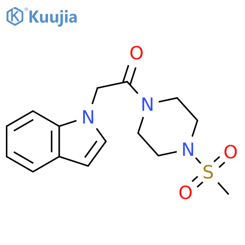2-(1H-indol-1-yl)-1-(4-methanesulfonylpiperazin-1-yl)ethan-1-one structure