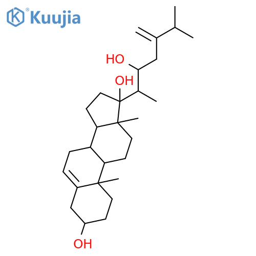 (3beta,22S)-ergosta-5,24(28)-diene-3,17,22-triol structure