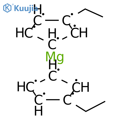 Bis(ethylcyclopentadienyl)magnesium structure
