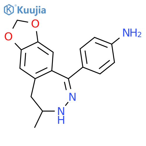 4-(8-Methyl-8,9-dihydro-7H-[1,3]dioxolo[4',5':4,5]benzo[1,2-d][1,2]diazepin-5-yl)aniline structure