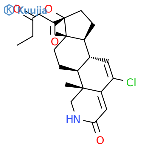 2-AZAPREGNA-4,6-DIENE-3,20-DIONE, 6-CHLORO-17-(1-OXOPROPOXY)- structure
