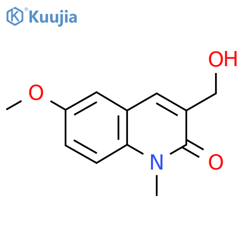 3-(hydroxymethyl)-6-methoxy-1-methyl-1,2-dihydroquinolin-2-one structure