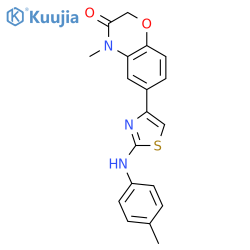 2H-1,4-Benzoxazin-3(4H)-one,4-methyl-6-[2-[(4-methylphenyl)amino]-4-thiazolyl]- structure