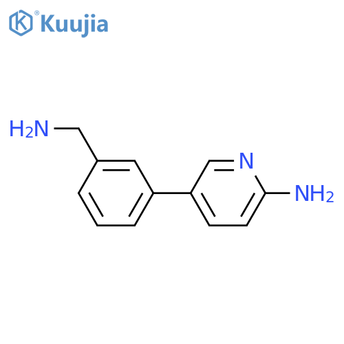 5-[3-(Aminomethyl)phenyl]pyridin-2-amine structure