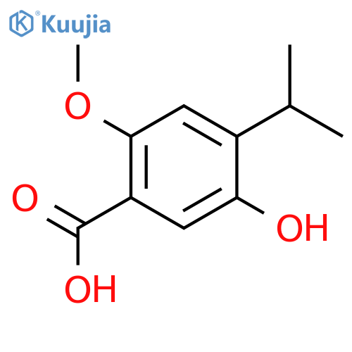 5-Hydroxy-4-isopropyl-2-methoxybenzoic acid structure