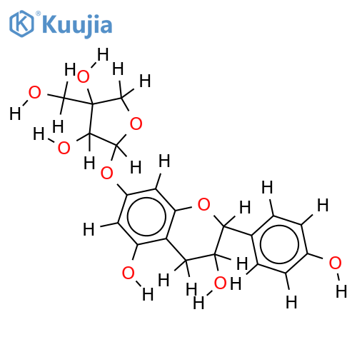 (+)-afzelechin-7-O-beta-D-apioside structure