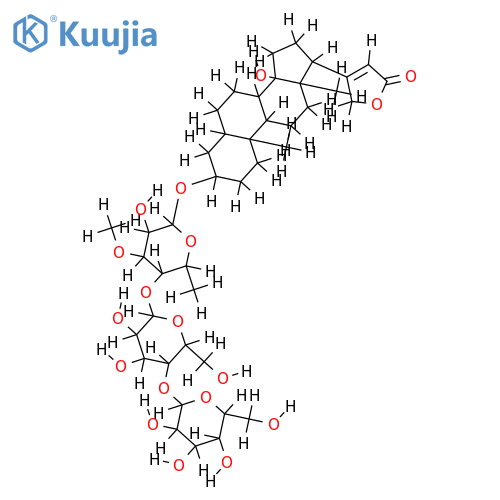 17alpha-digitoxigenin beta-Cellobiosyl-(1*4)-alpha-L-thevetoside structure